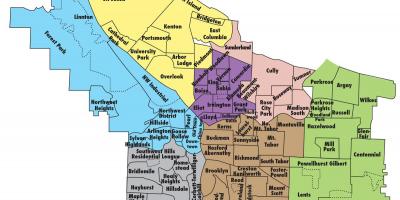 Kartta Portland ja lähialueilla