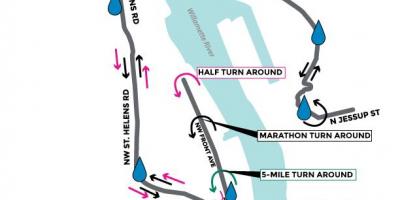 Kartta Portland marathon