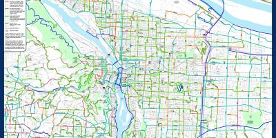 Pyörä Portland kartta