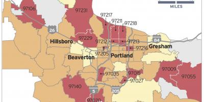 Radon-kartta Portland